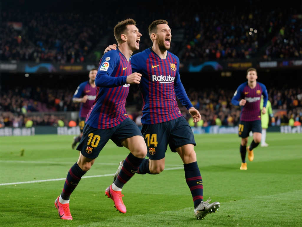 [流言板]拉菲尼亚补射建功，巴萨逆转绝杀实现二追三！